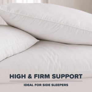 Easy Care High & Firm Pillows 2 Pack - Cotton Cover