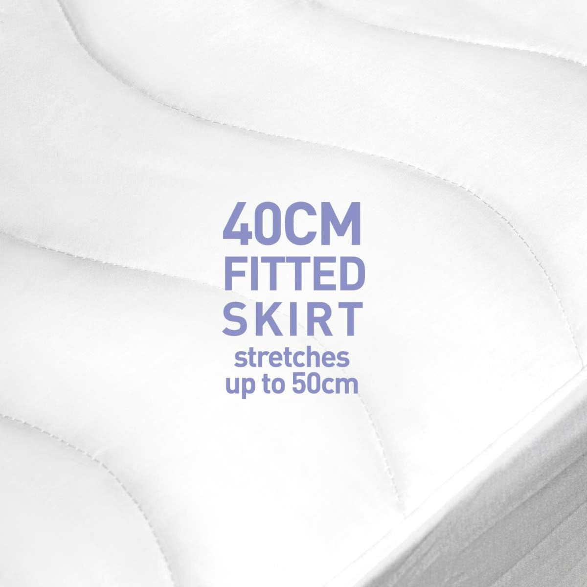 Comfortech Stain Ease Mattress Protector Waterproof 50cm Fitted Skirt