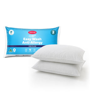 Quick Dry Easy Wash Anti-Allergy Firm Pillows 2 Pack