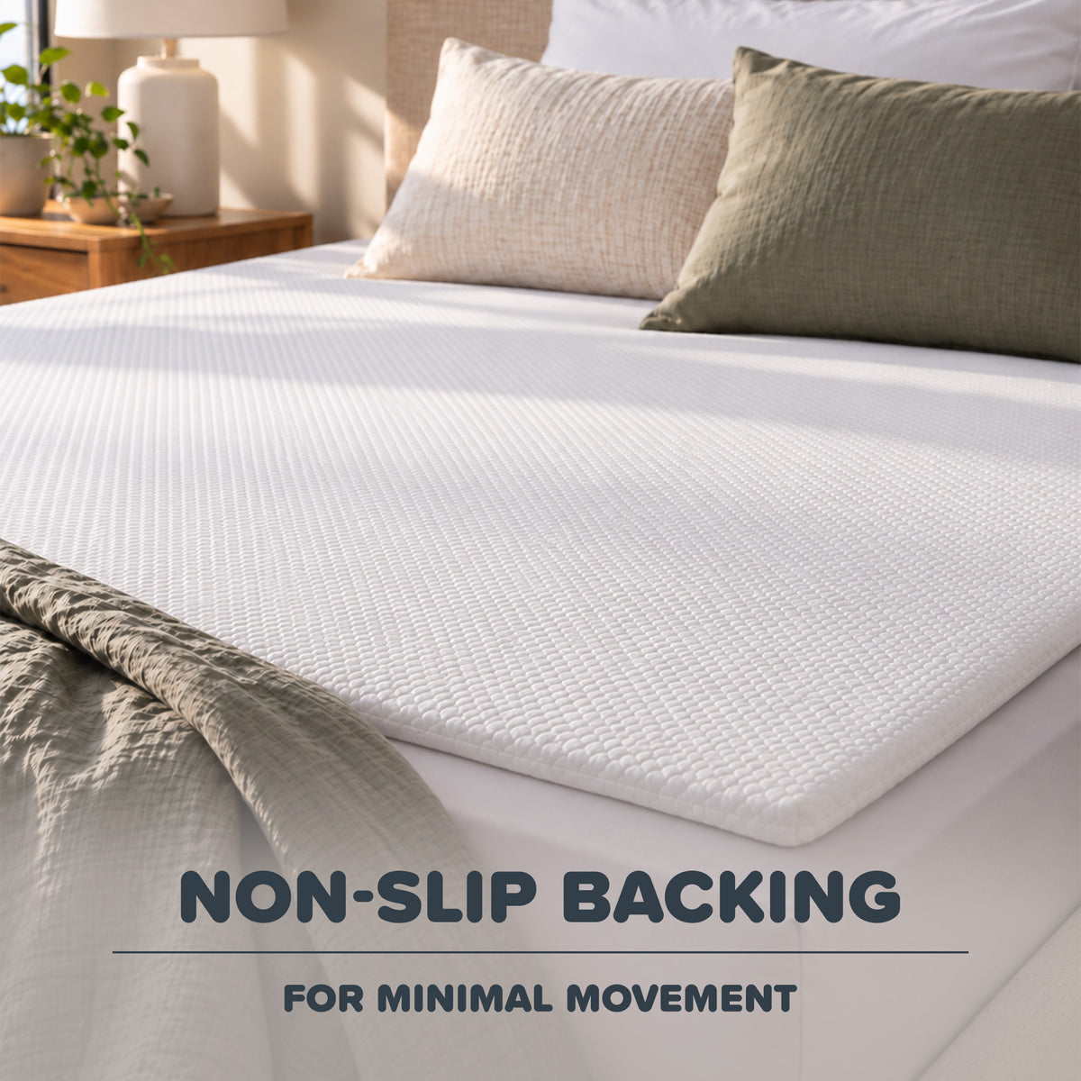 Pressure Relieving Memory Foam Mattress Topper
