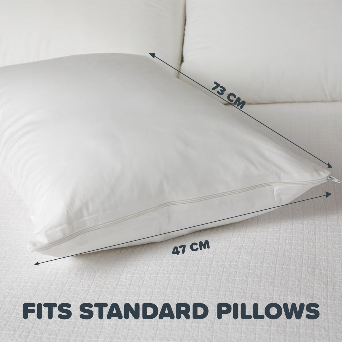 Comfortech Stain Resistant Cotton Pillow Protectors 2 Pack