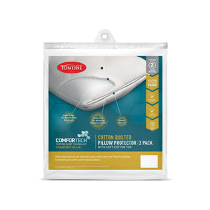 Comfortech Cotton Quilted Pillow Protector - 2 Pack