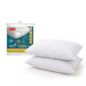 Comfortech Cotton Quilted Pillow Protector - 2 Pack