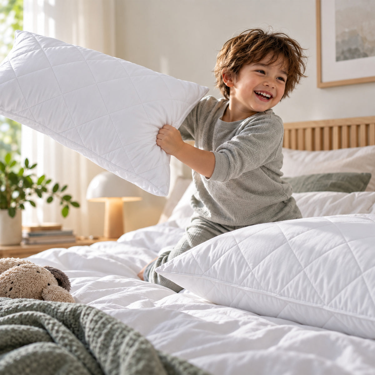 Comfortech Cotton Quilted Pillow Protector - 2 Pack