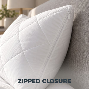 Comfortech Cotton Quilted Pillow Protector - 2 Pack