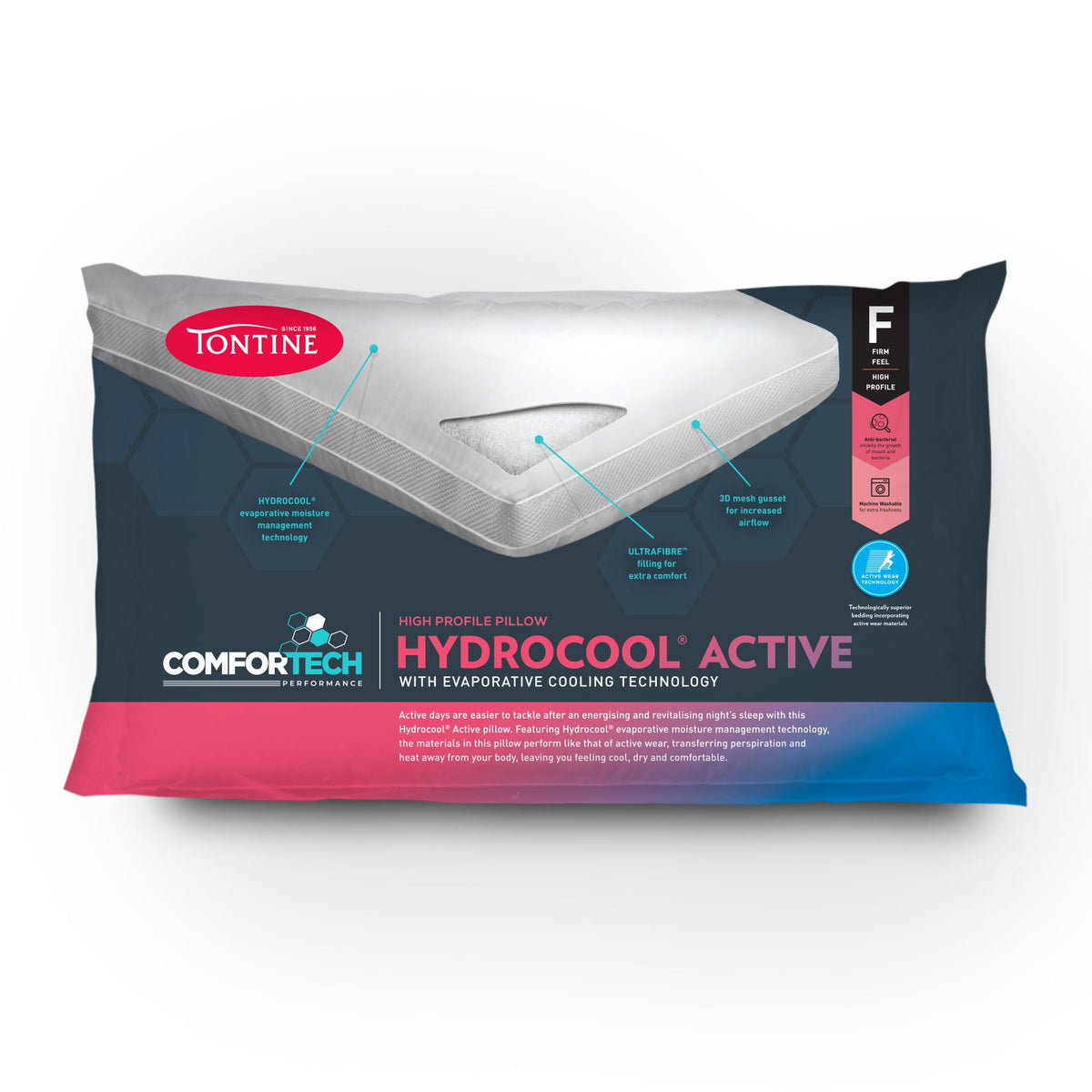 Comfortech Hydrocool Active Pillow - High & Firm
