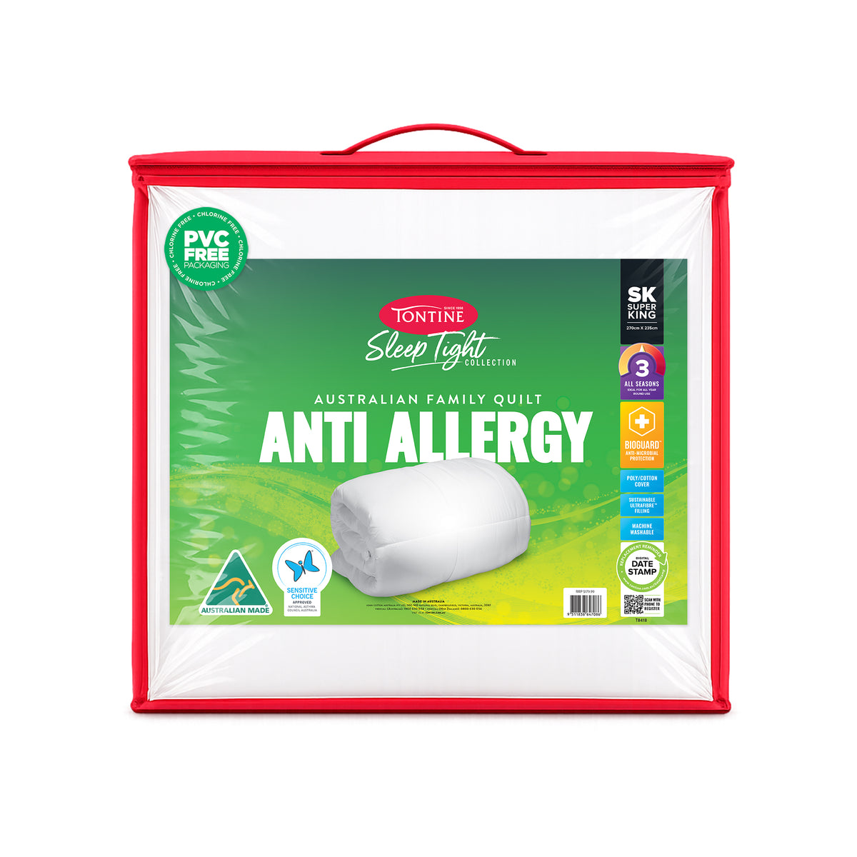Tontine Sleep Tight Anti-Allergy Quilt Super King