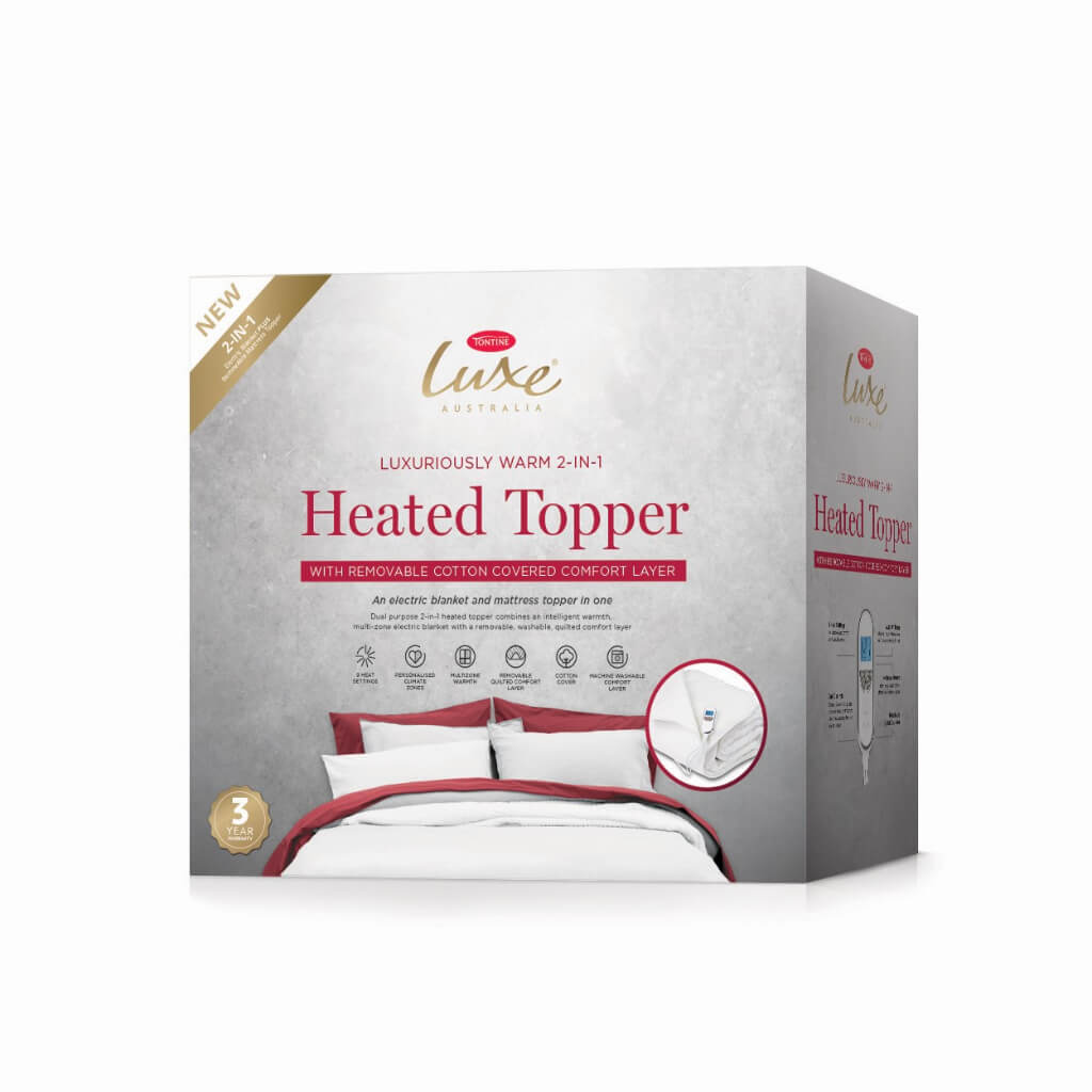 Tontine Luxe 2-in-1 Heated Mattress Topper