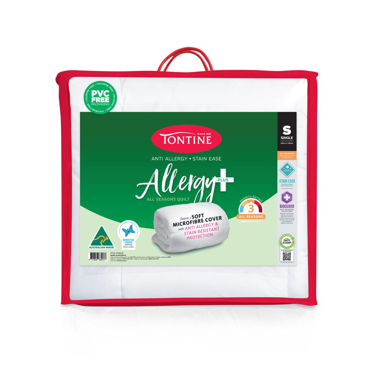 Allergy Plus Stain Ease Medium Weight Quilt - All Seasons