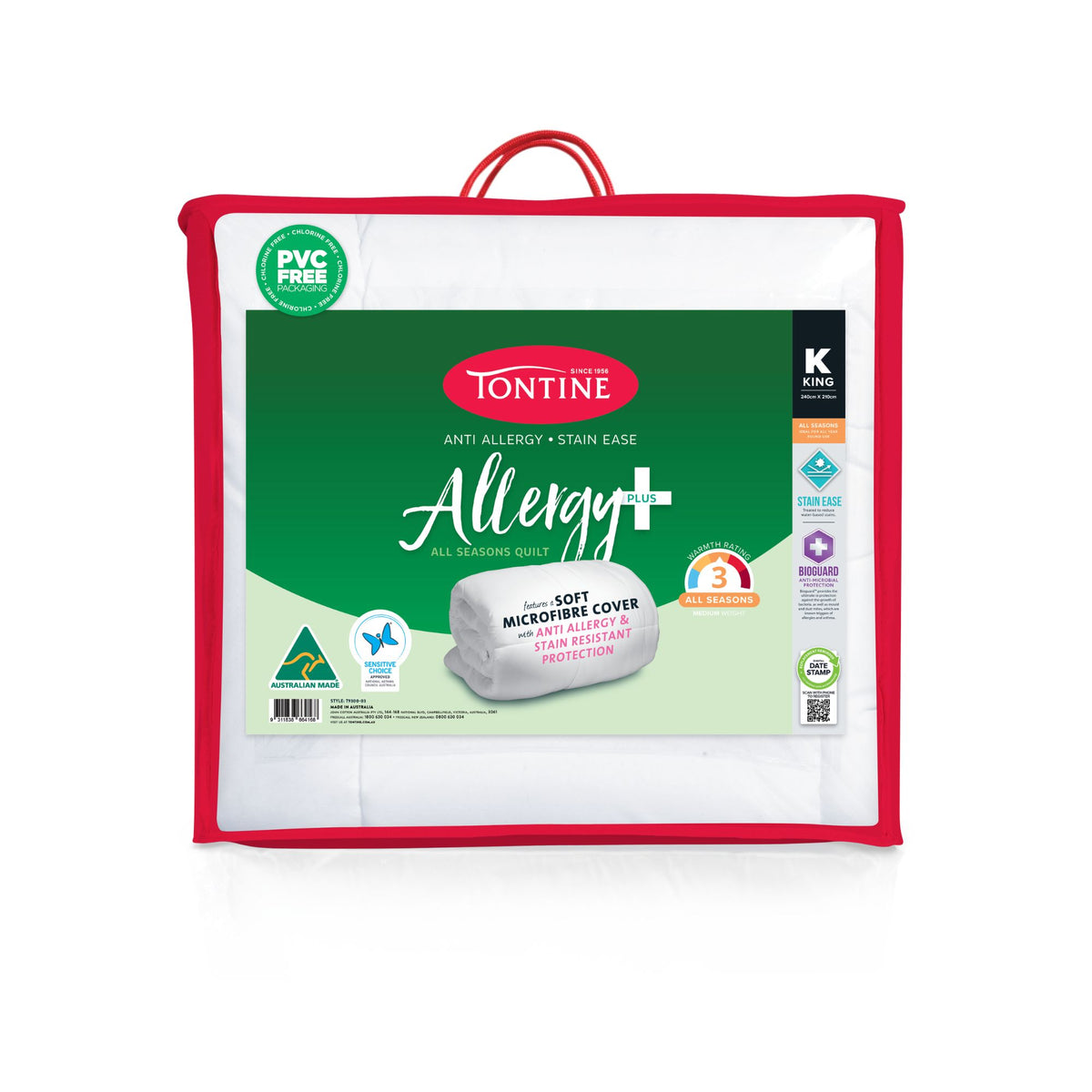 Allergy Plus Stain Ease Medium Weight Quilt - All Seasons