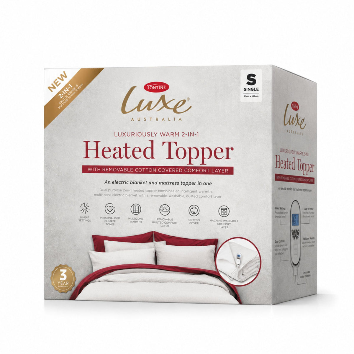 Luxe Luxuriously Warm 2-in-1 Heated Topper
