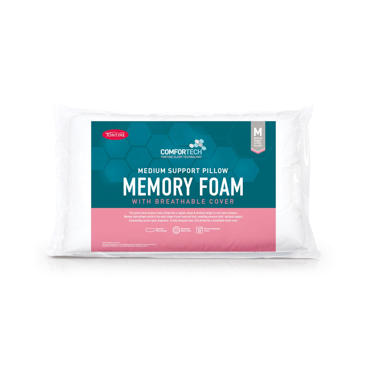 Comfortech Medium Support Memory Foam Pillow