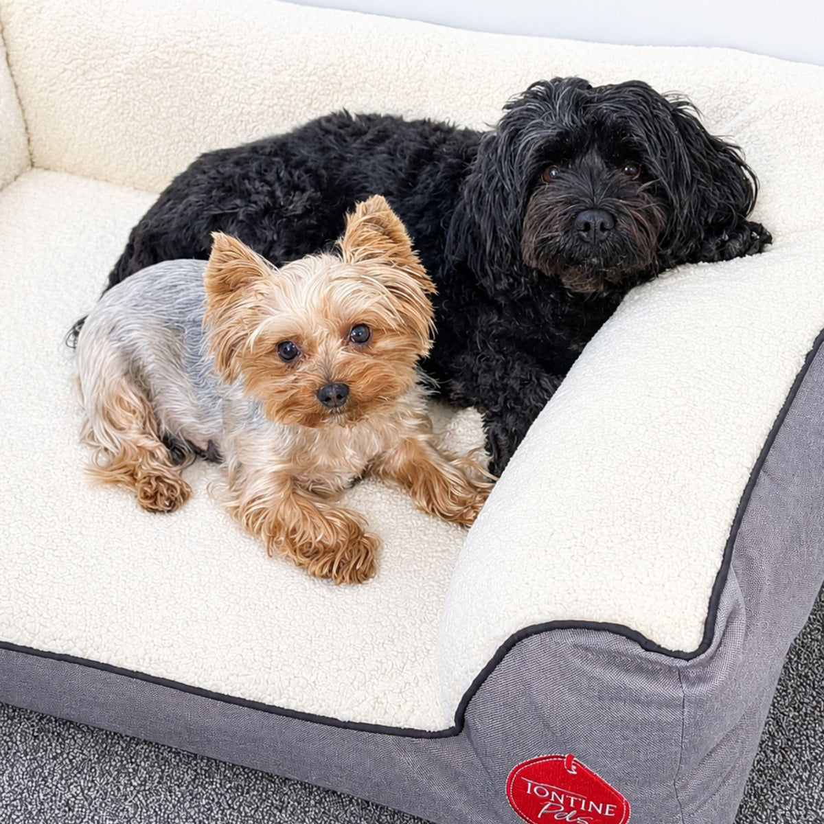 Orthopaedic Sherpa Fleece Dog Basket Bed