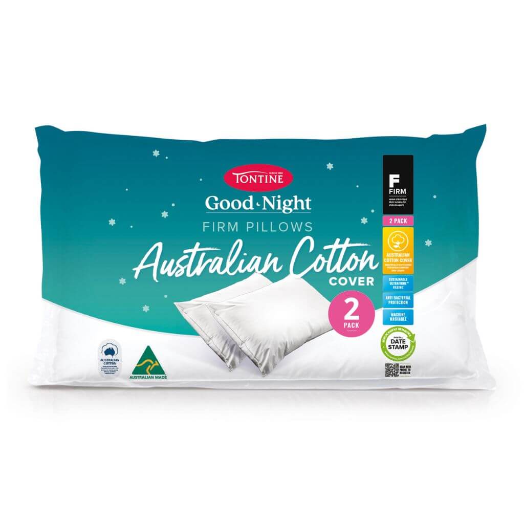 Good Night Australian Cotton 2 Pack Pillow - Firm