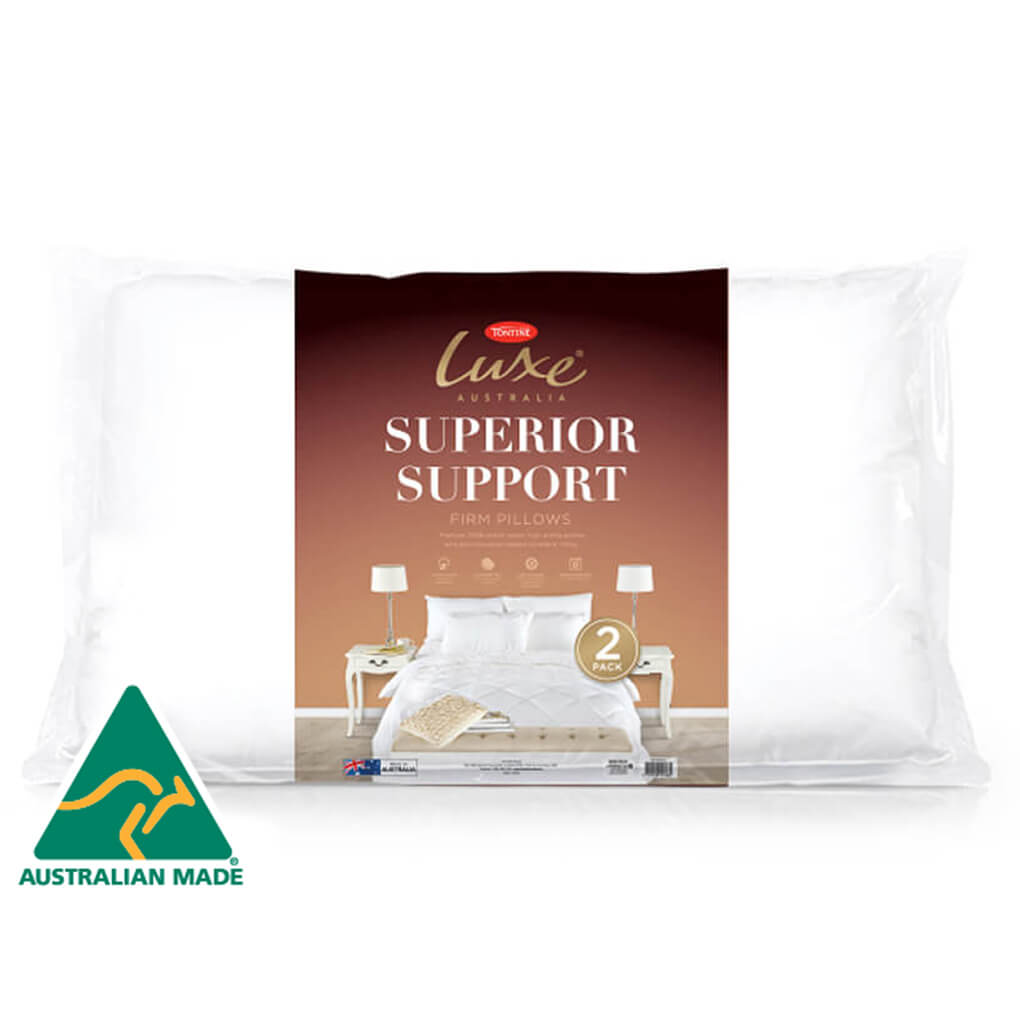 Tontine Luxe Superior Support Pillow - High &amp; Firm 2 Pack