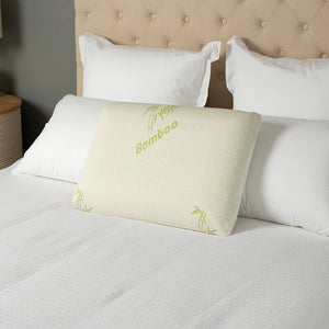 Comfortech Memory Foam Pillow with Bamboo Cover - Medium Height & Firm