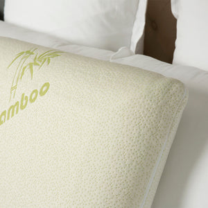 Comfortech Memory Foam Pillow with Bamboo Cover - Medium Height & Firm