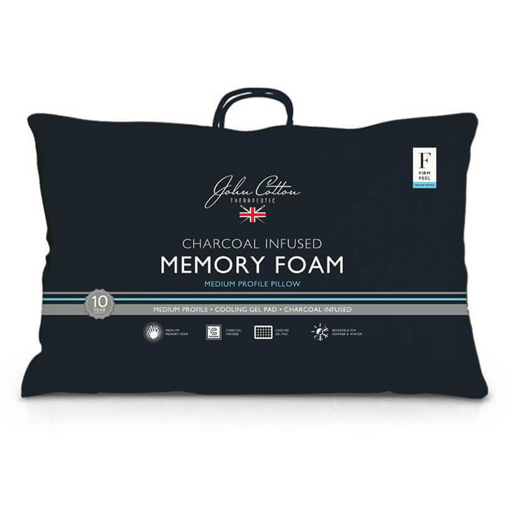 John Cotton Charcoal Infused Memory Foam Pillow