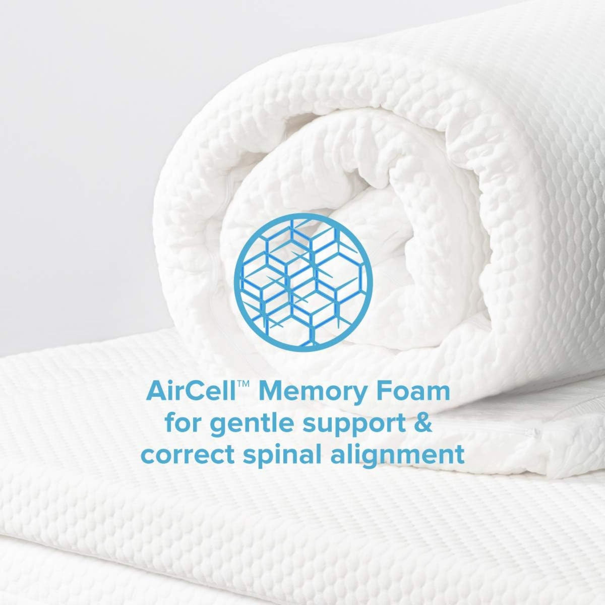 Pressure Relieving Memory Foam Mattress Topper - Queen Bed