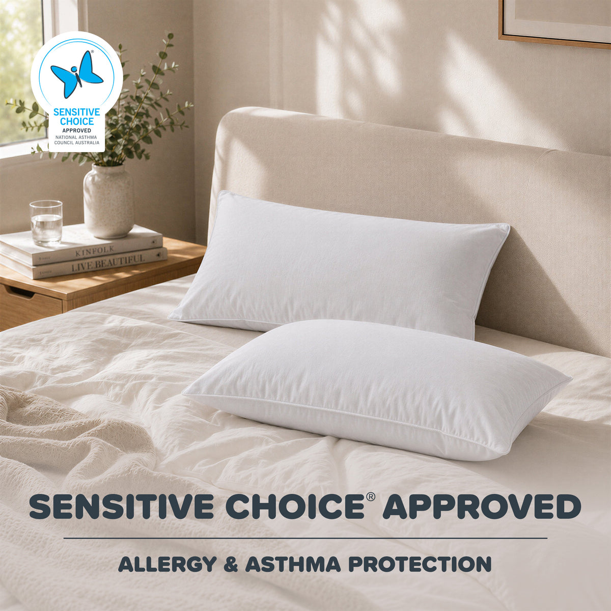 Good Night Allergy Sensitive Pillow 2 Pack - Medium