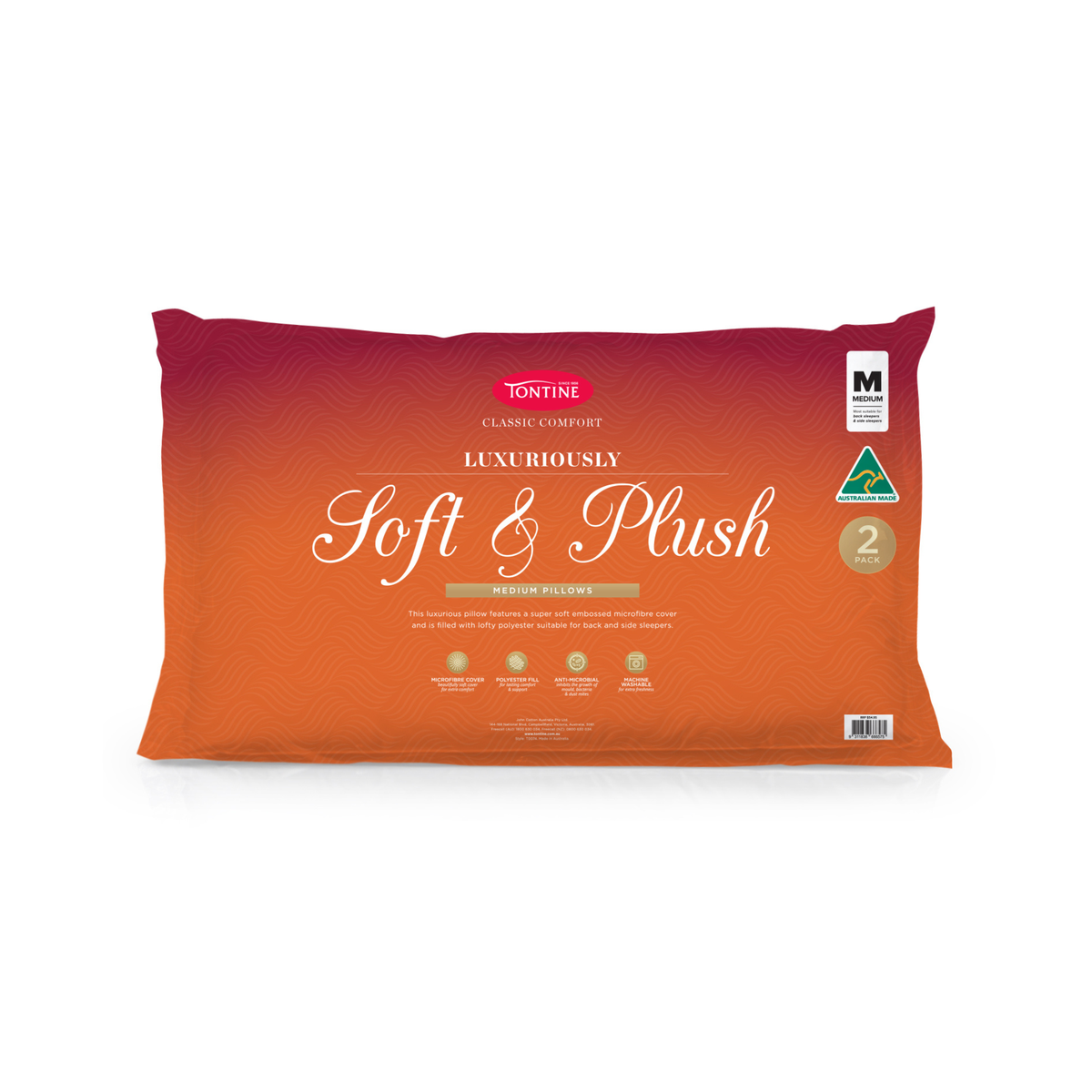 Classic Comfort Soft & Plush Pillows 2 Pack - Medium