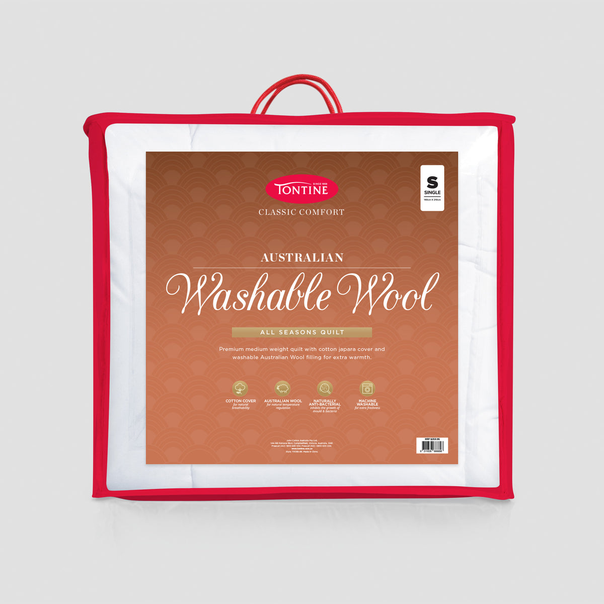 Classic Comfort Australian Washable Wool All Seasons Quilt