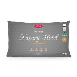 Luxury Hotel Medium Profile Pillows 2 Pack - Microfibre Cover