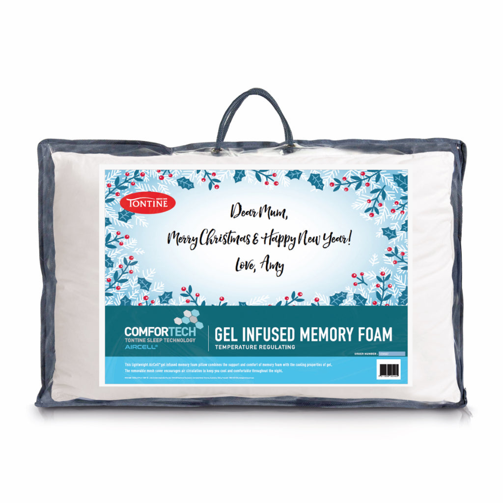 Personalised Comfortech Gel Infused Memory Foam Pillow