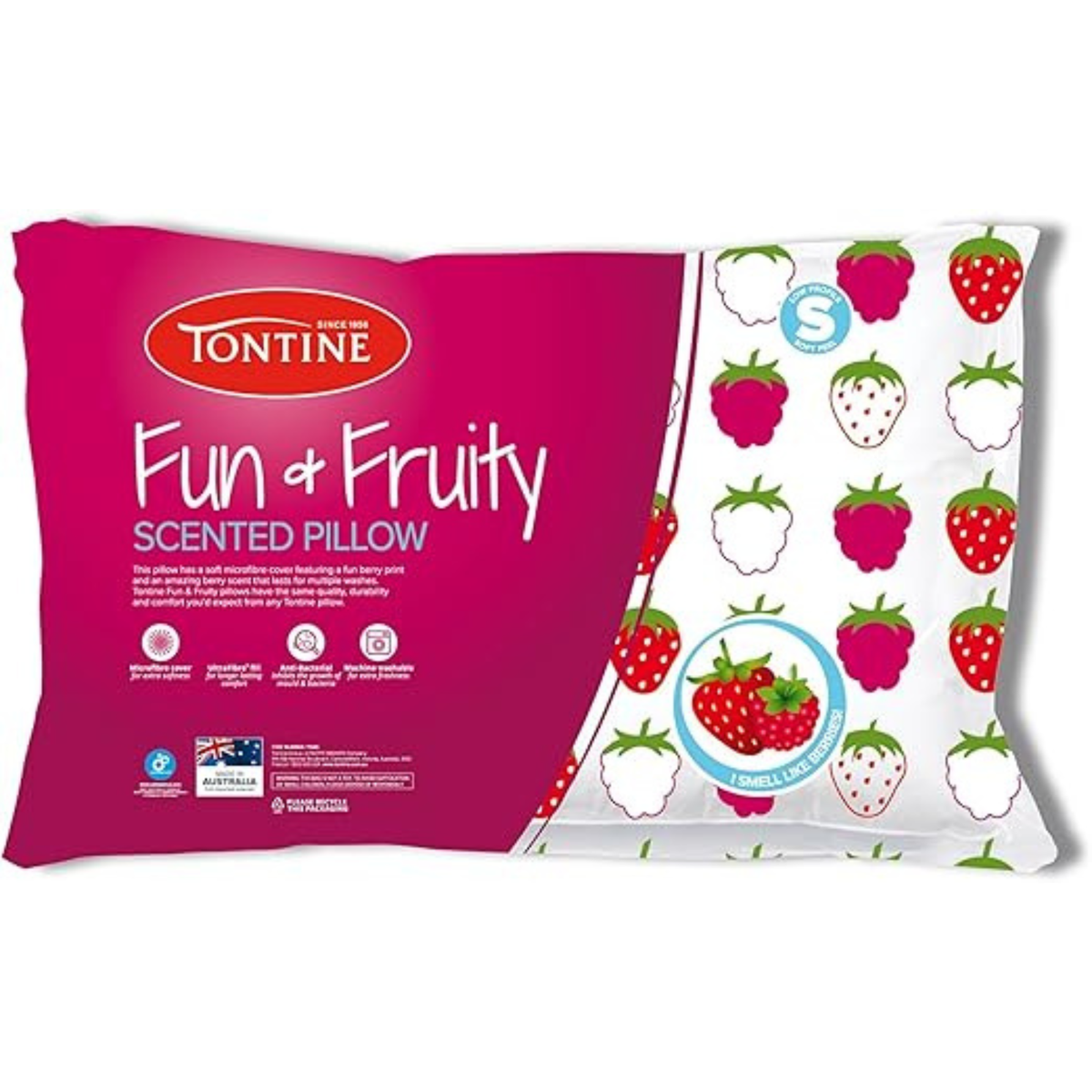 Fun & Fruity Berry Print Kids Scented Pillow