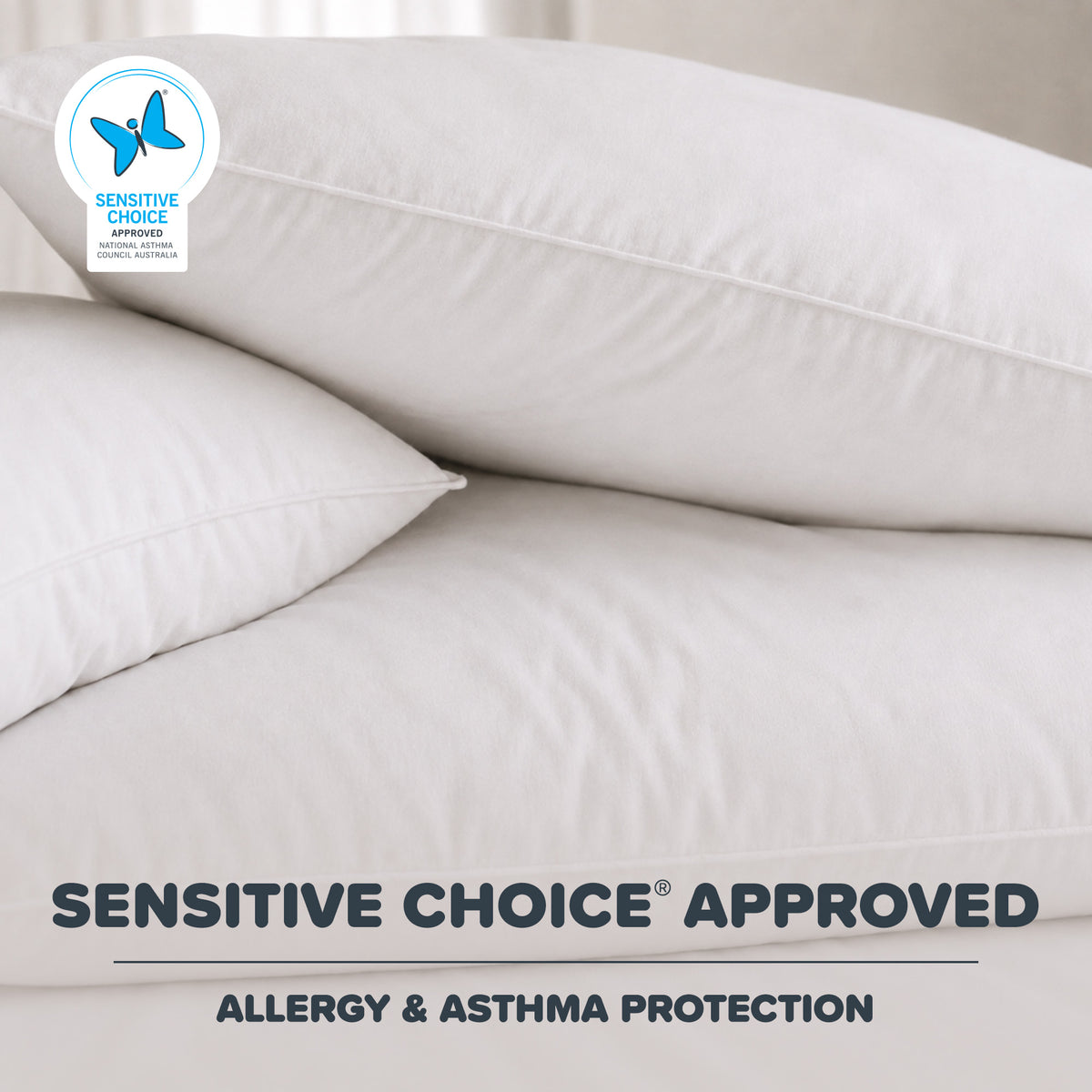 Quick Dry Easy Wash Anti-Allergy Firm Pillows 2 Pack