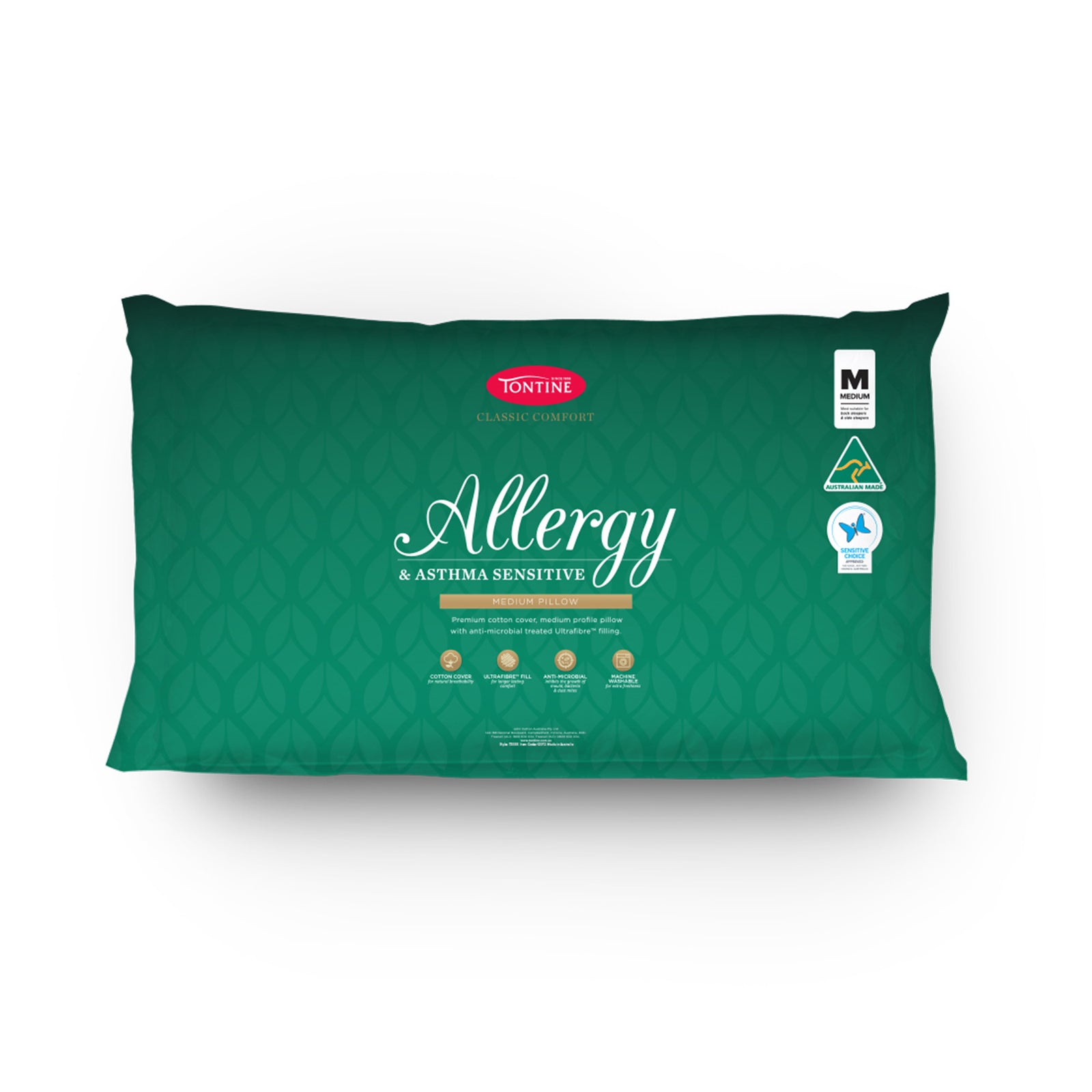 Classic Comfort Allergy & Asthma Sensitive Pillow - Medium