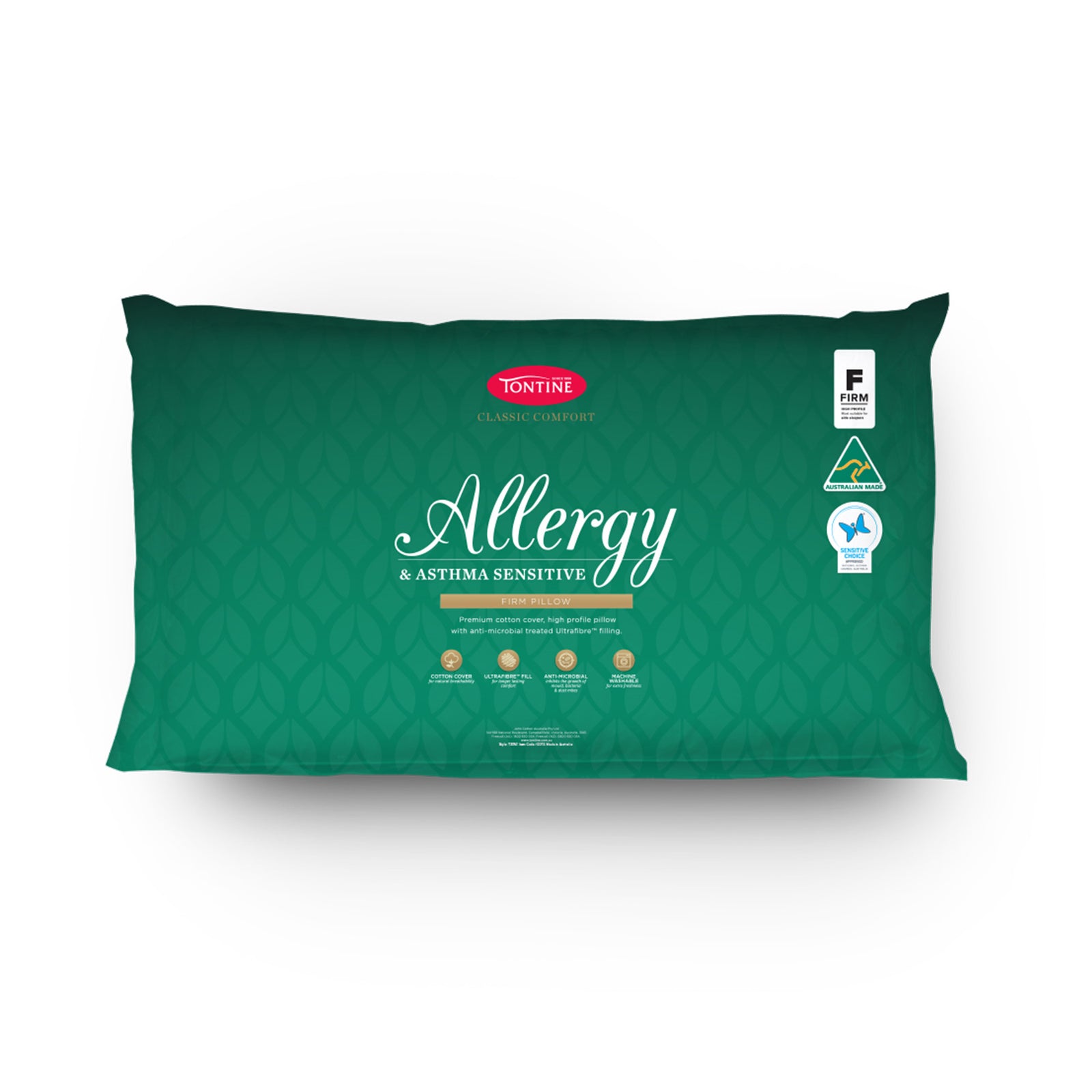 Classic Comfort Allergy Asthma Sensitive Pillow - High & Firm