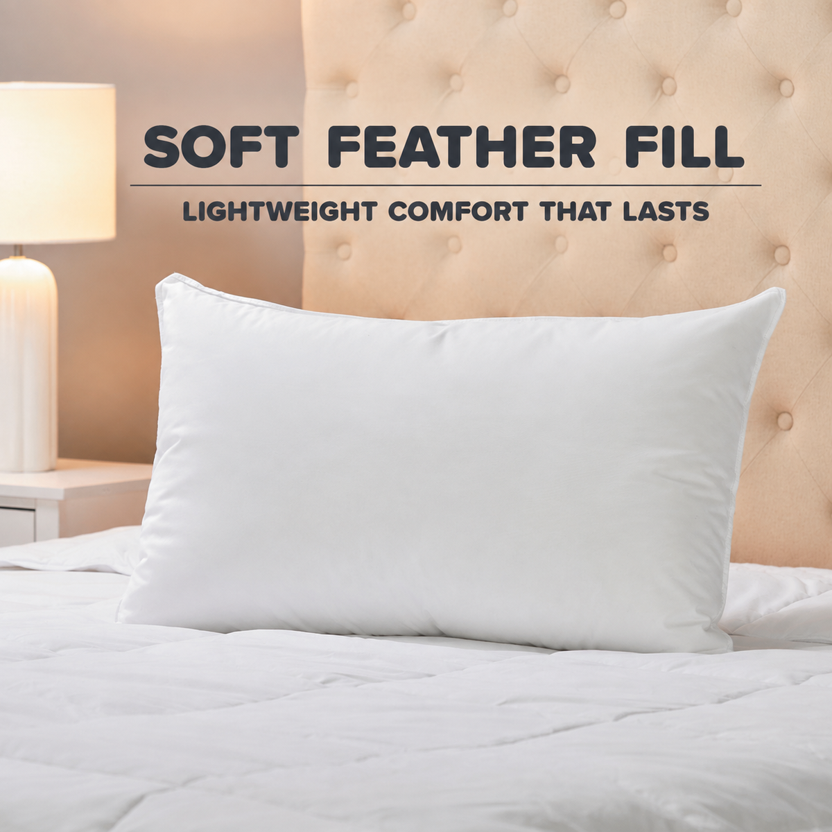 Good Night Soft Feather Pillow – Medium Support