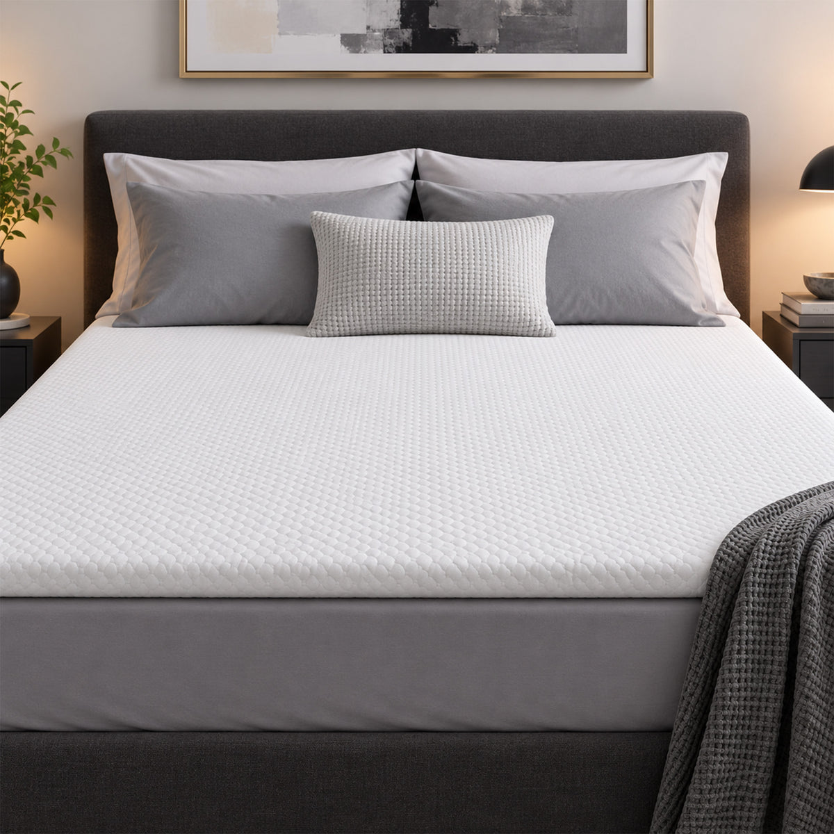 Pressure Relieving Memory Foam Mattress Topper