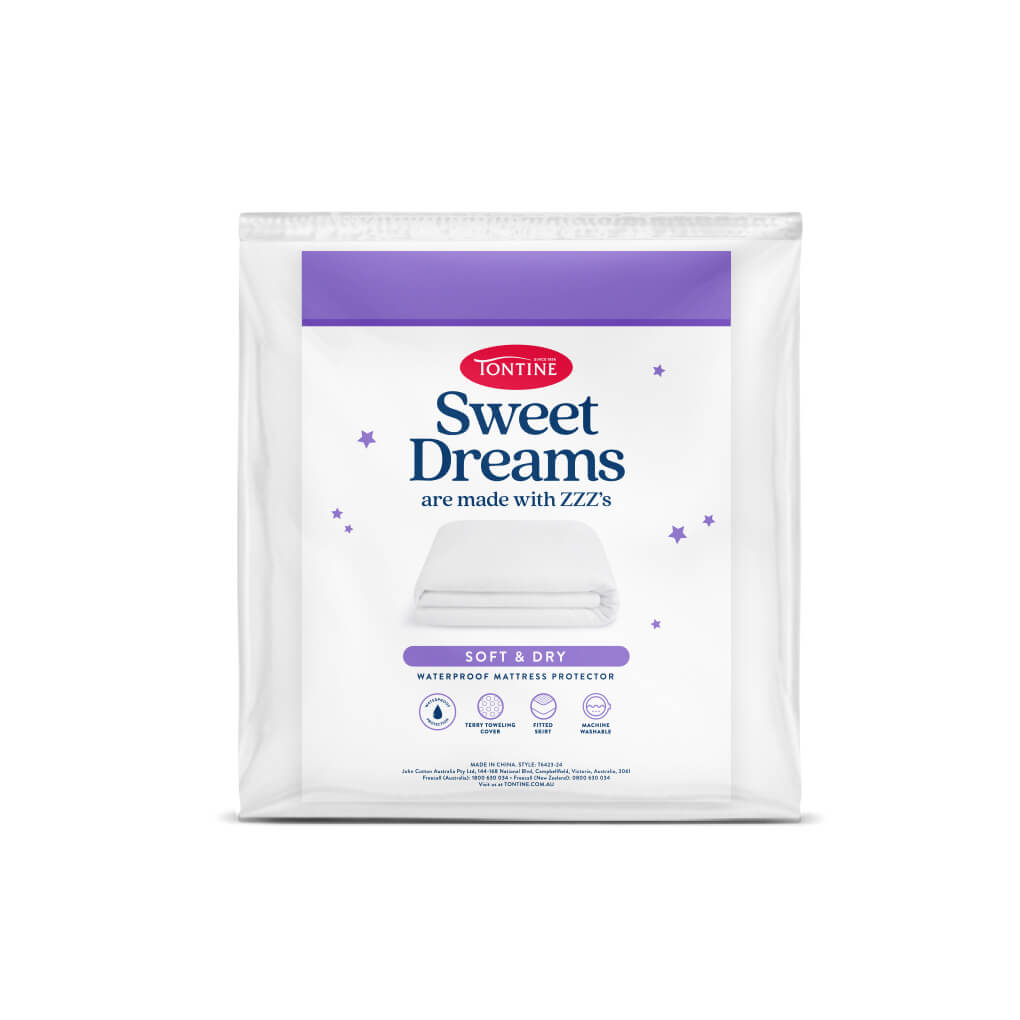 Sweet Dreams Soft &amp; Dry Waterproof Mattress Protector - Double