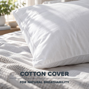 Comfortech Stain Resistant Cotton Pillow Protectors 2 Pack
