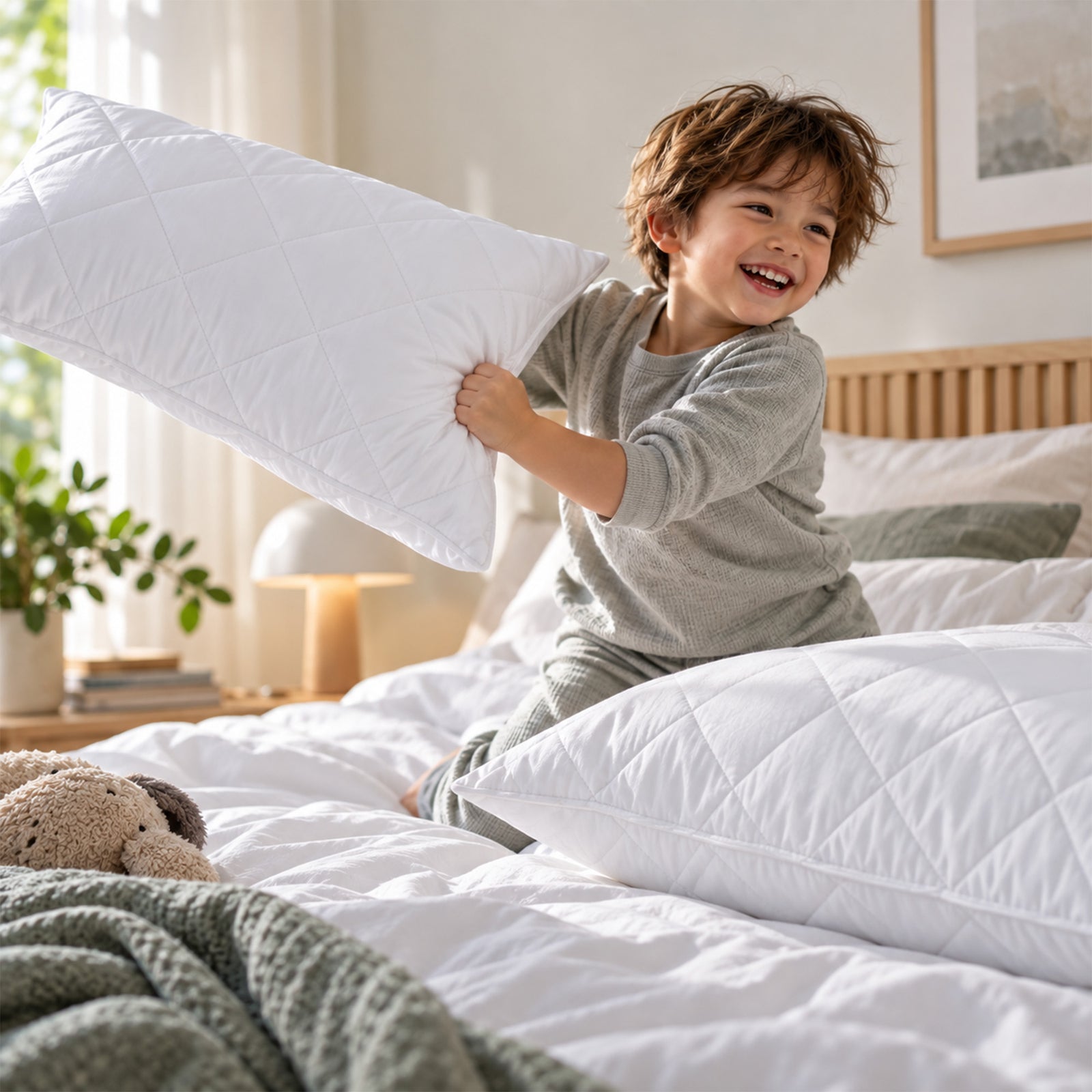 Comfortech Cotton Quilted Pillow Protector - 2 Pack