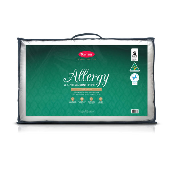 Classic Comfort Allergy & Asthma Sensitive Pillow Low & Soft Tontine