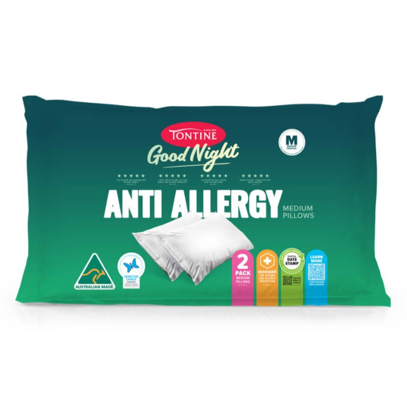 Good Night Allergy Sensitive Pillow 2 Pack - Medium