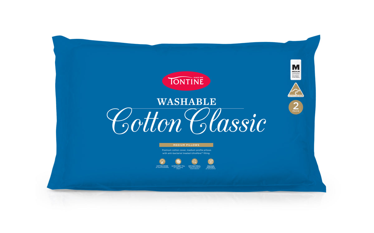 Cotton Cover Classic 2 Pack Pillow - Medium Firm