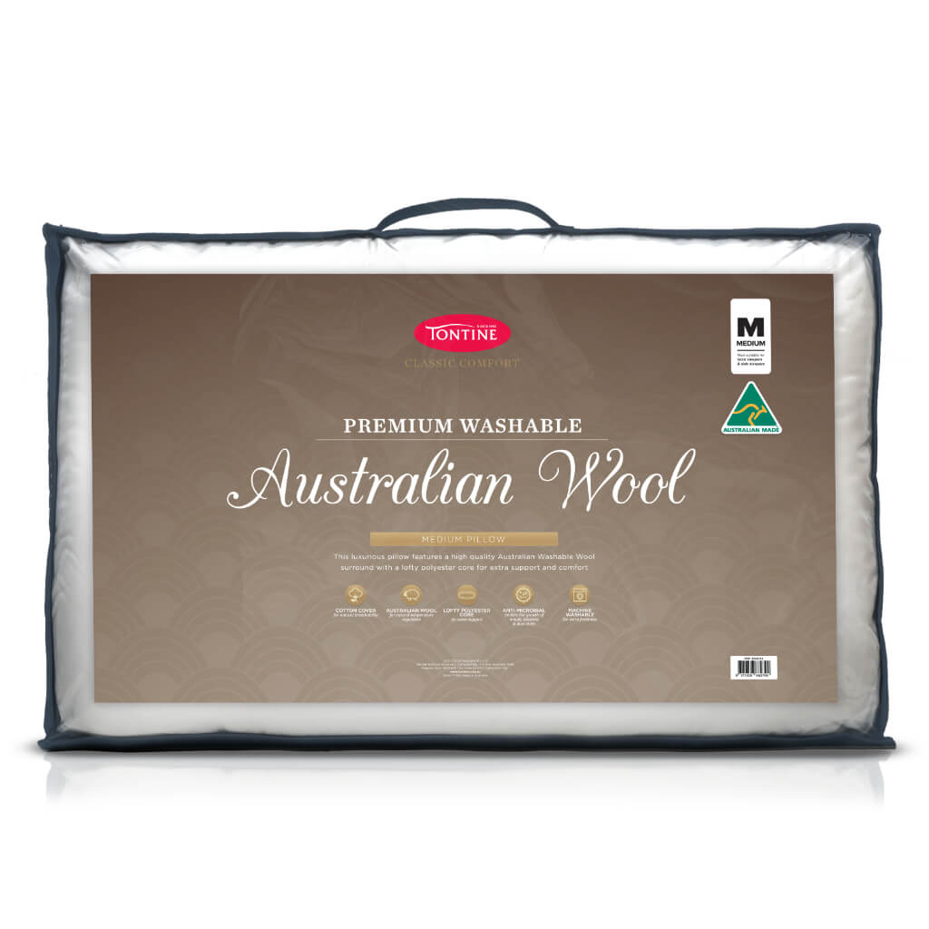 Australian Washable Wool Surround Medium Pillow