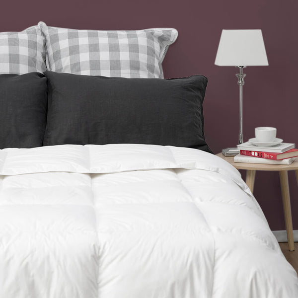 John Cotton 50/50 White Duck Feather & Down Quilt All Seasons Tontine