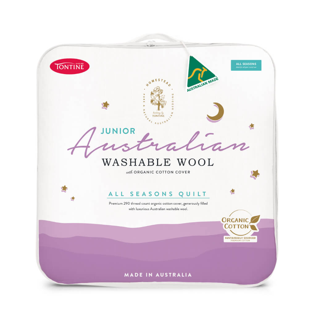 Homestead Baby/Junior Australian Washable Wool Quilt - All Seasons