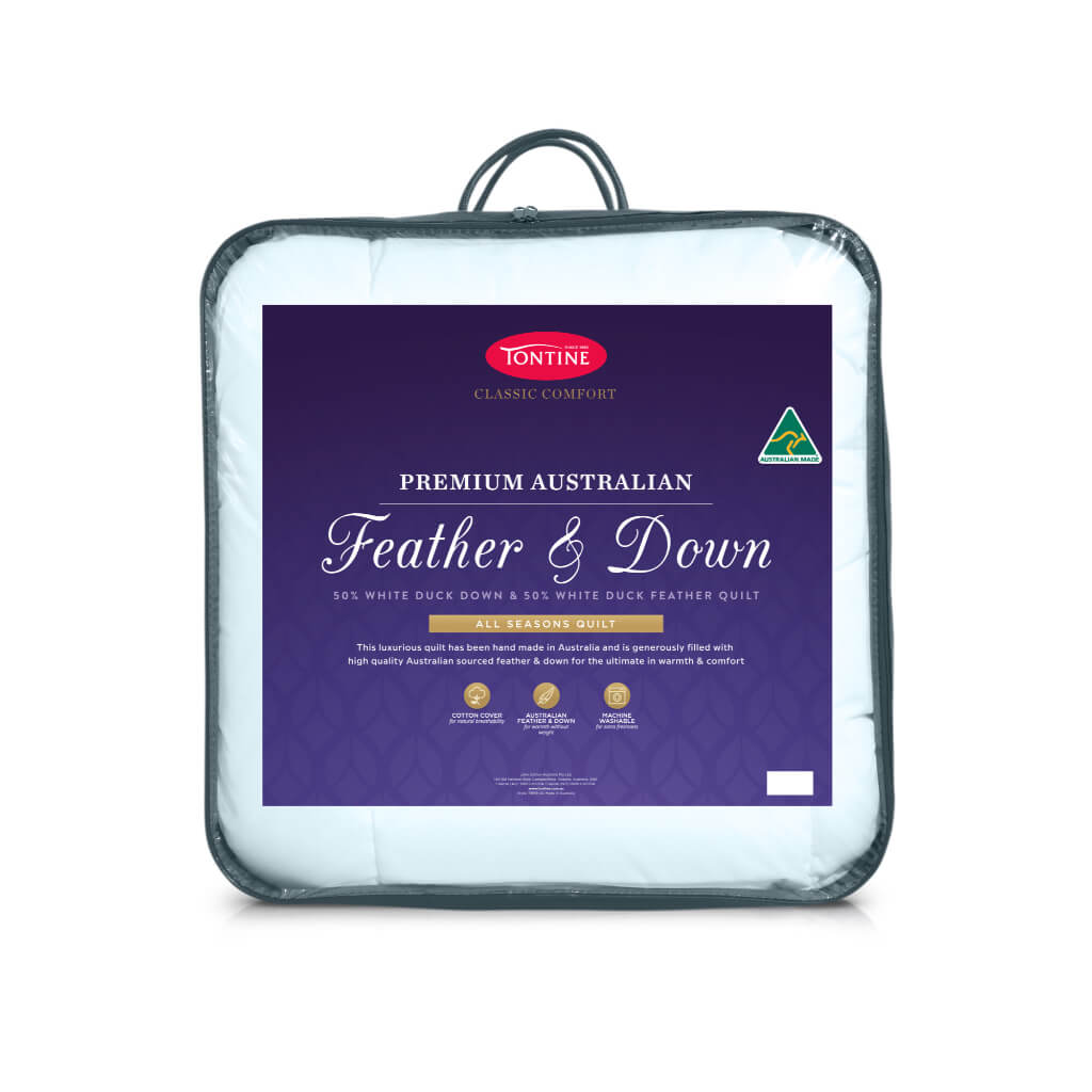 50/50 Australian Feather &amp; Down Quilt - All Seasons