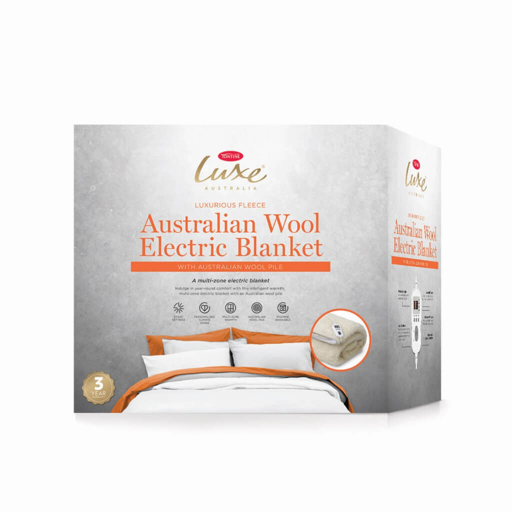 Tontine Luxe Australian Wool Multizone Electric Blanket