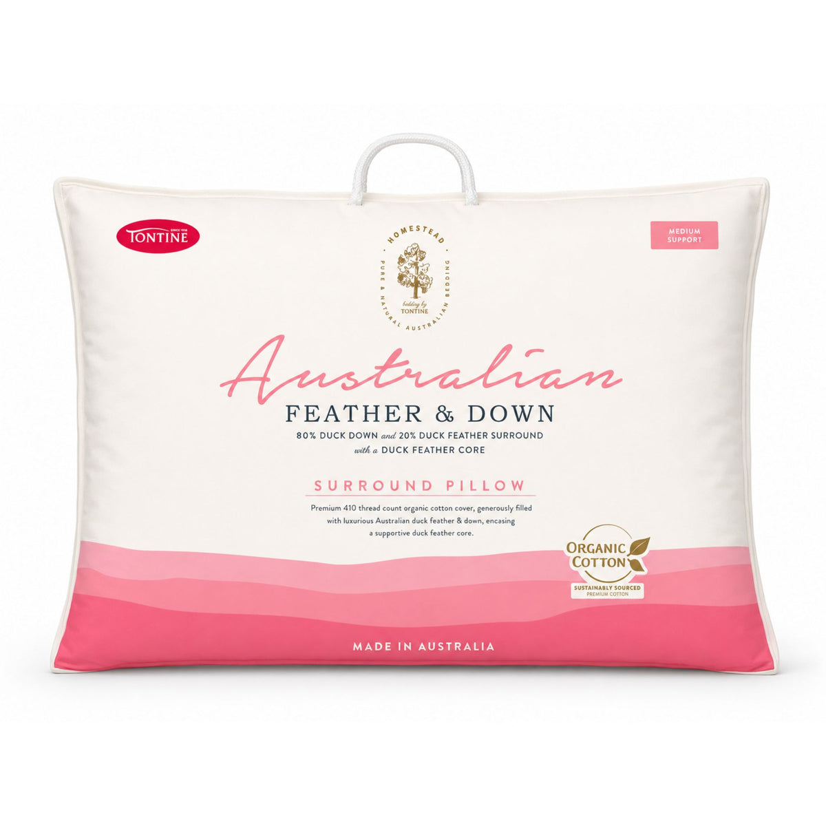 Homestead Australian Feather & Down Pillow – Medium