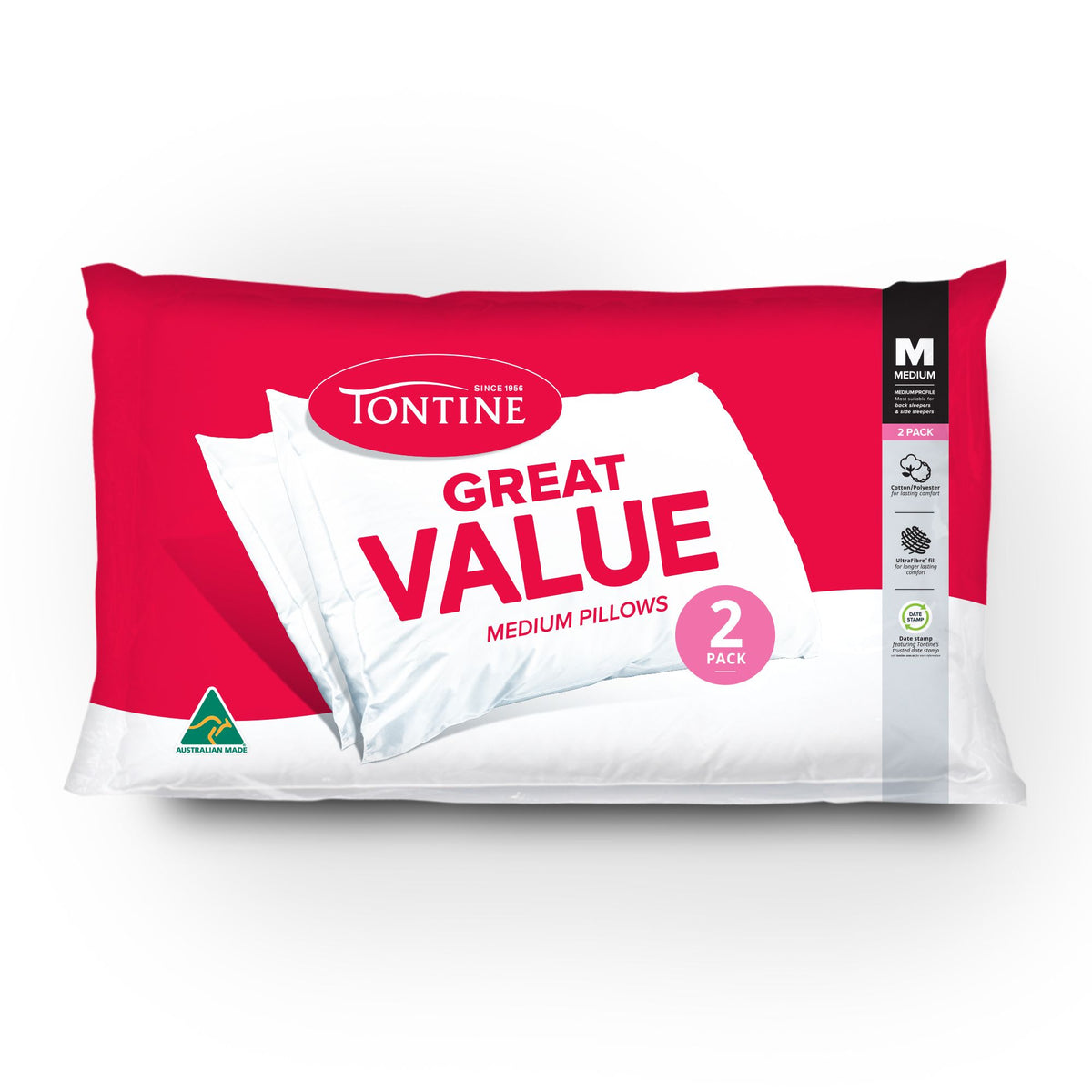 Great Value Pillows 2 Pack - Medium