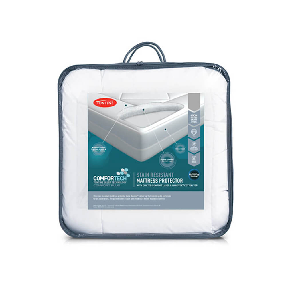 Tontine Comfortech Stain Resistant Mattress Protector - Single