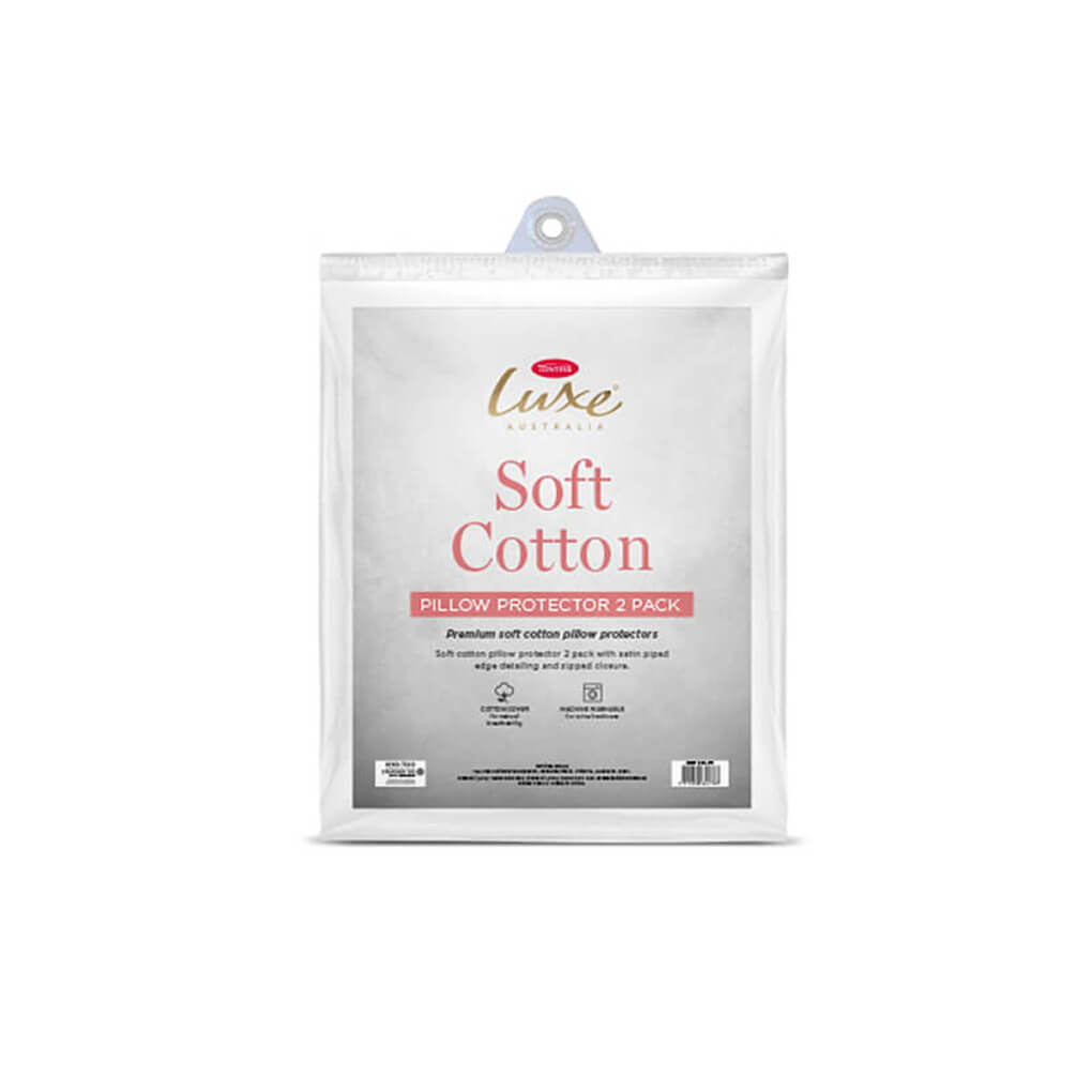 Tontine Luxe Soft Cotton Pillow Protector - 2 Pack