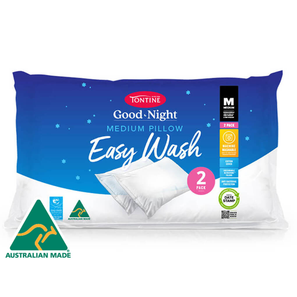 Good Night Easy Wash Pillow 2 Pack - Medium